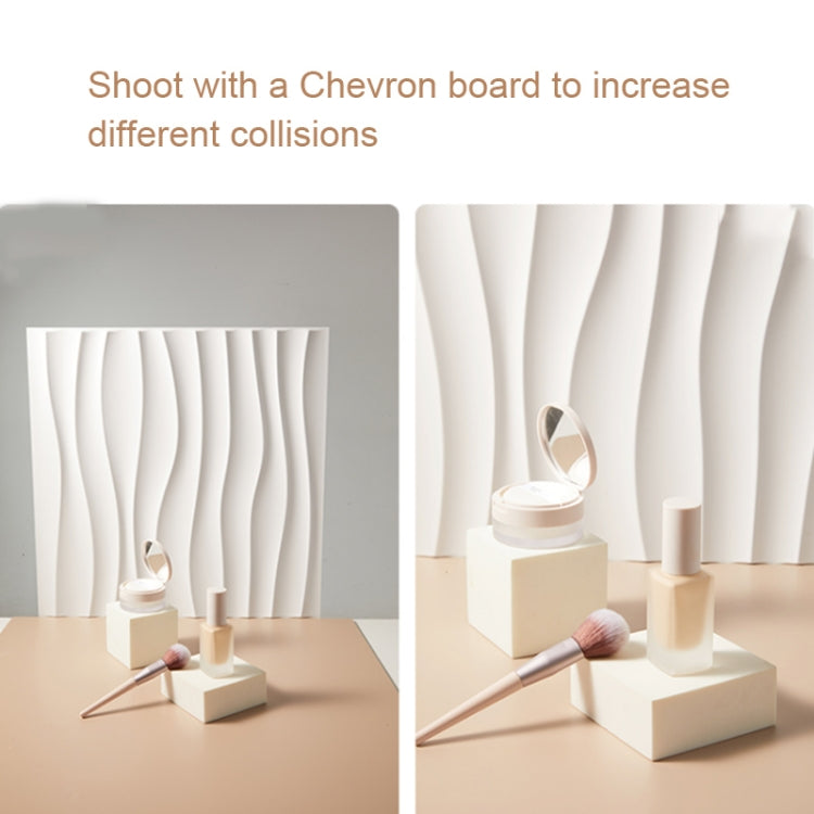 PVC Material Stereo 3D Shooting Background Board Photo Props,50 X 50cm, D081 Waves White, D094 European -style White, D095 Square Brick White, D105 Ripple White, D133 Cook White, D137 Simple White