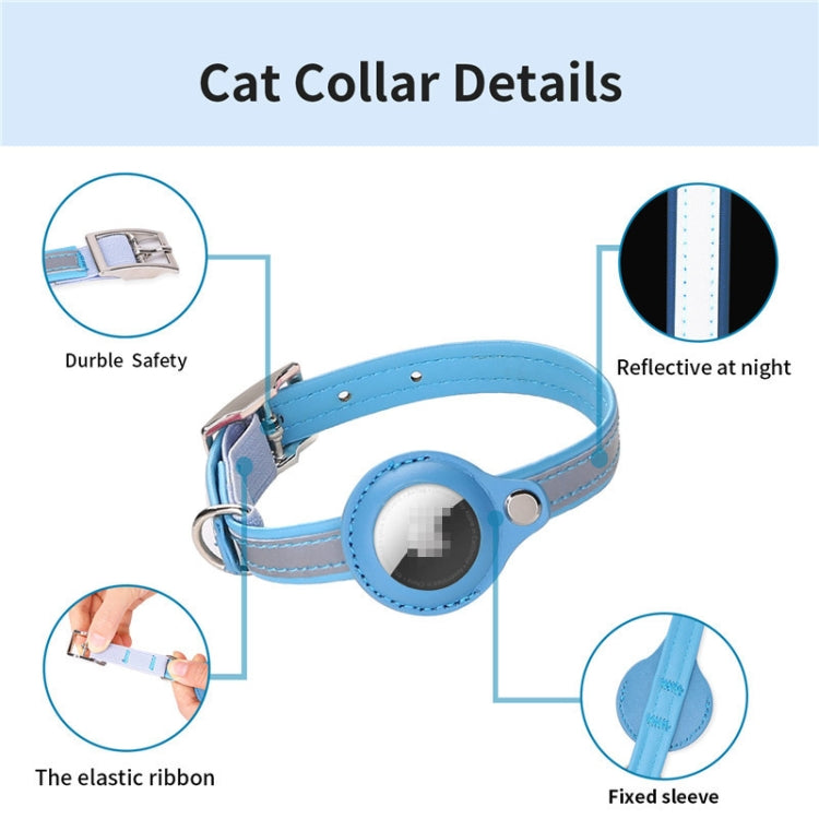 For AirTag 2nd Gen / AirTag 1st Gen Tracker Protective Cover Pet PU Collar, XS, S, M