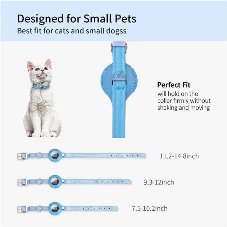 For AirTag 2nd Gen / AirTag 1st Gen Tracker Protective Cover Pet PU Collar, XS, S, M