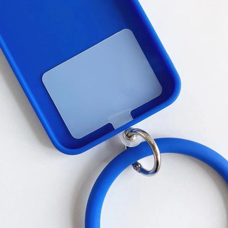 3 PCS Phone Case Silicone Bracelet Keychain Anti-fall Phone Lanyard with Patch, Pink, Purple, Blue, Lemon Yellow, Orange, Red, Black, White, Mint Green