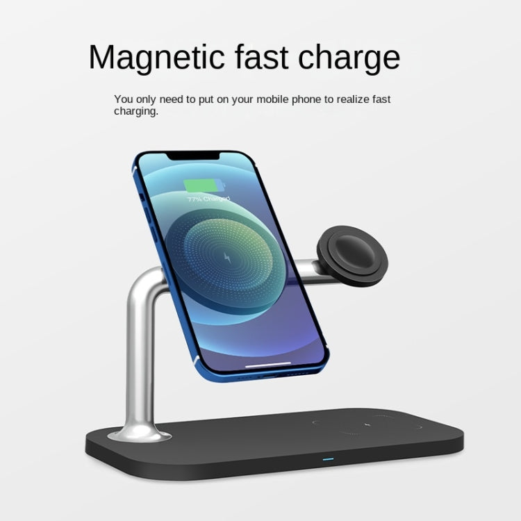 3 In 1 Magnetic Wireless Charger For iPhone12/13/14/15/16&iWatch&AirPods, 3 In 1 White, 3 In 1 Black