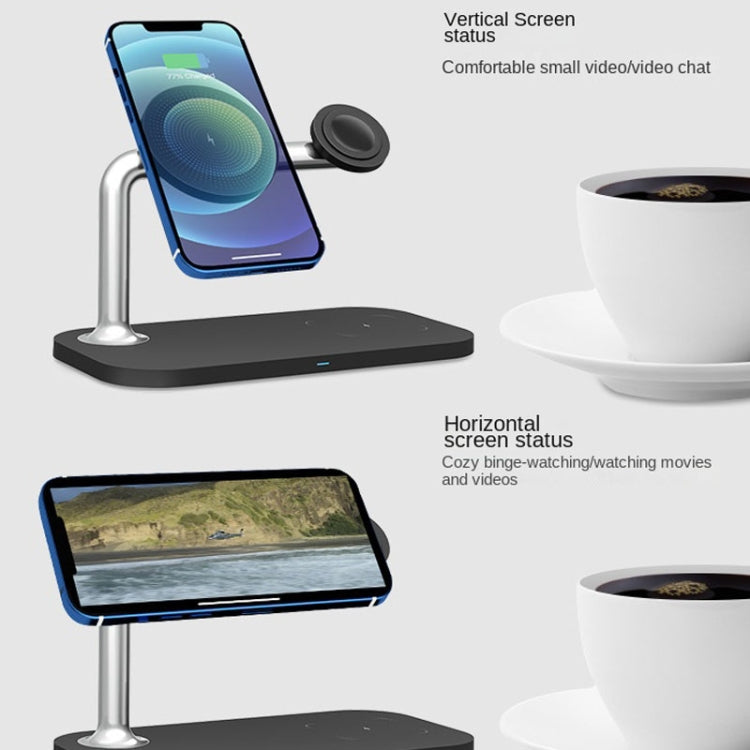 3 In 1 Magnetic Wireless Charger For iPhone12/13/14/15/16&iWatch&AirPods, 3 In 1 White, 3 In 1 Black