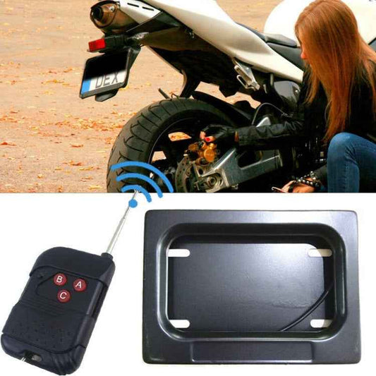 US Motorcycle License Plate Cover Frame Roller Blind License Plate Bracket