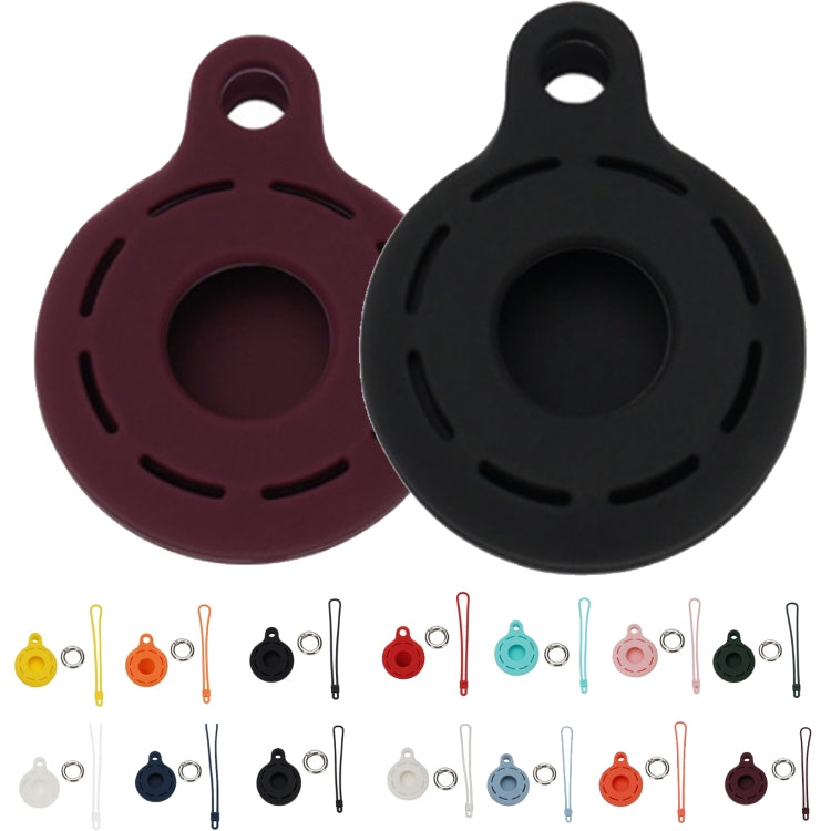 For AirTag 2nd Gen / AirTag 1st Gen Tracking Anti-Lost Locator Silicone Case, Mint Green, Pink, Black, Red, Yellow, Orange, Coffee, Dark Green, Denim Blue, Coral Color, Lime White, Transparent, Noon Blue, Luminous White, Luminous Orange, Luminous Pink ...