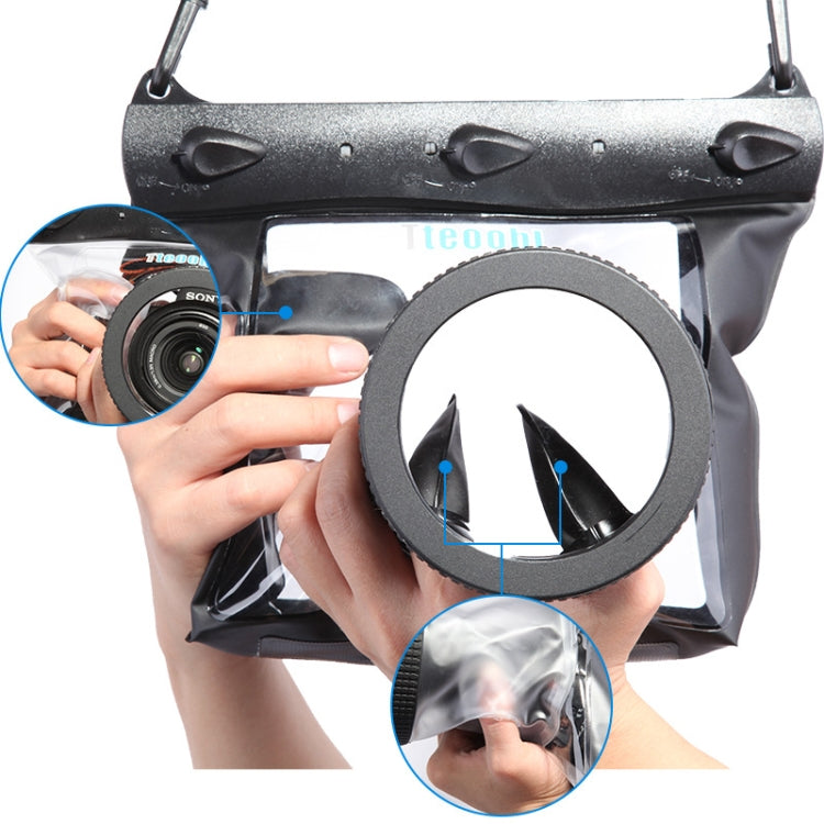 Tteoobl  20m Underwater Diving Camera Housing Case Pouch  Camera Waterproof Dry Bag, M, L