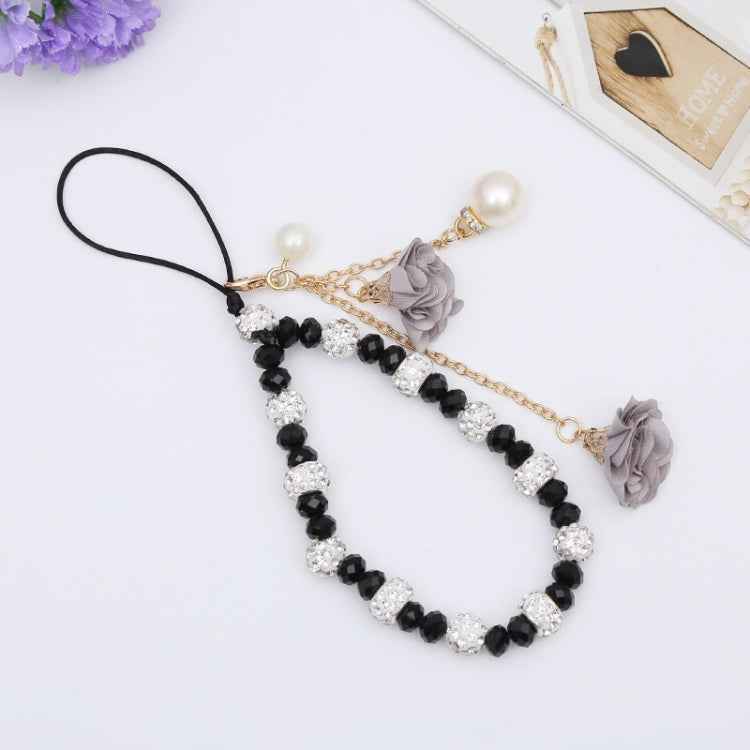 Crystal Mobile Phone Lanyard Girls Ceramic Clay Plaster Flower Bracelet
