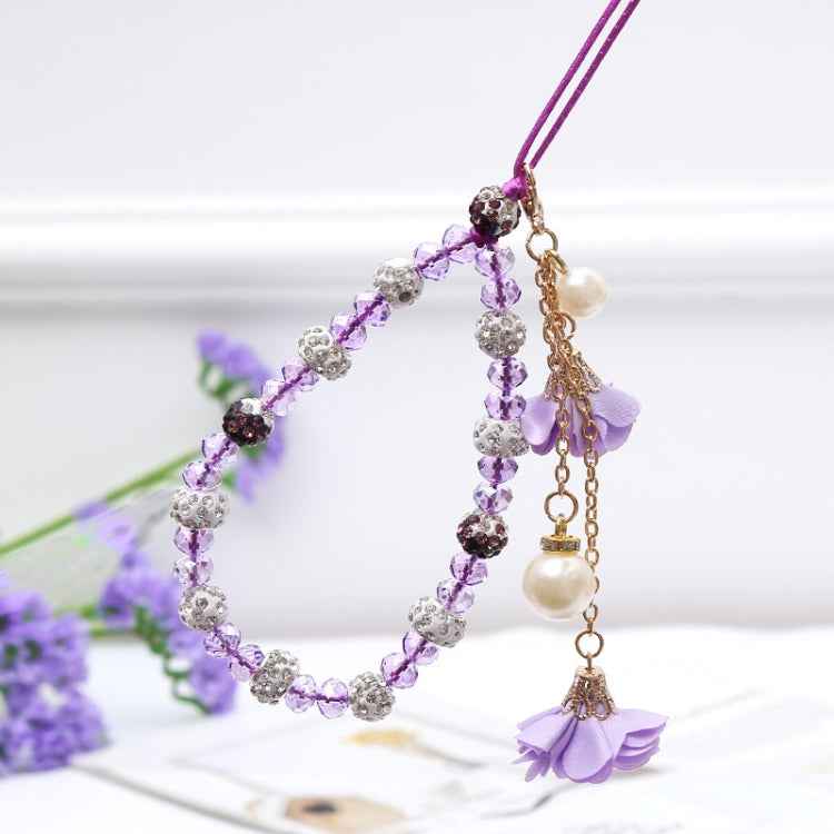 Crystal Mobile Phone Lanyard Girls Ceramic Clay Plaster Flower Bracelet
