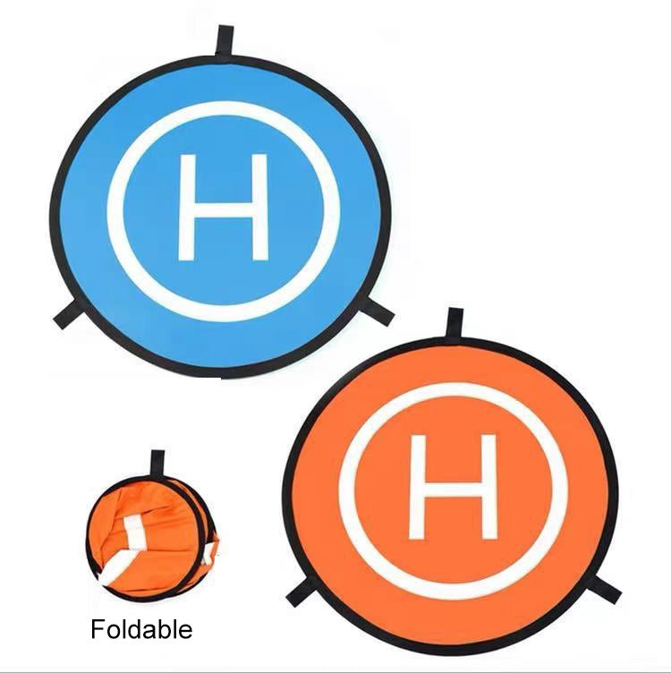 Universal Foldable Helipad Landing Pad For Drone, Diameter 55cm Blue Orange, Diameter 75cm Blue Orange, Diameter 90cm Blue Orange, Diameter 110cm Blue Orange