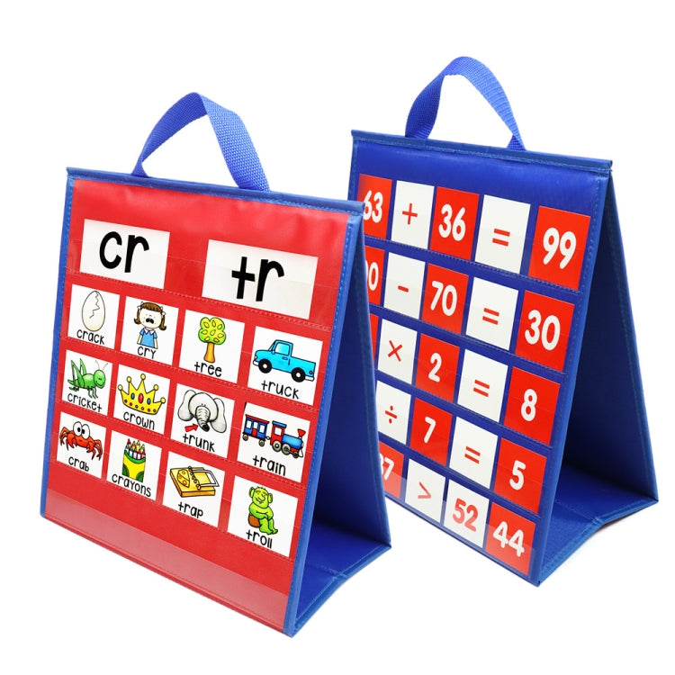 Children Educational Early Education Foldable Desktop Teaching Pocket Chart