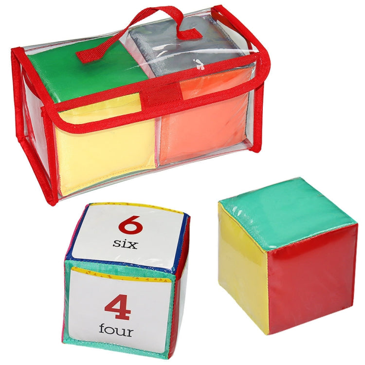 2 PCS / Set Insert Card Dice Learning Toys With Transparent Pocket