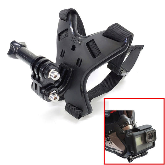 TUYU Motorcycle Helmet Chin Action Camera Mobile Phone Mounting Bracket, Black Bracket, Blue Bracket, Black Bracket+Mobile Phone Clip, Blue Bracket+Mobile Phone Clip