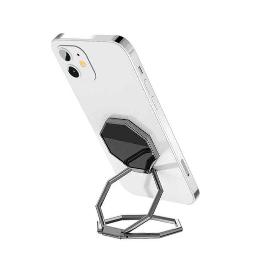 Metal Ring Buckle Live Rotating Magnetic Suction Car Desktop Tablet Folding Phone Bracket