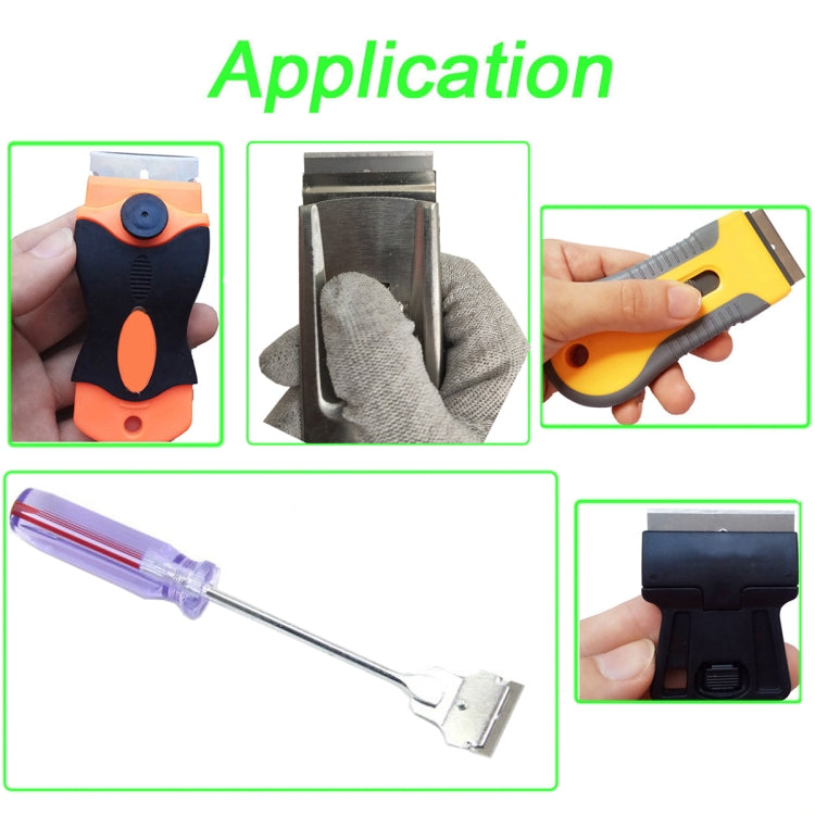 100 PCS A25 Car Film Mobile Phone Screen Auxiliary Tool Single Sided Stainless Steel Blade, 100 PCS - BSPART