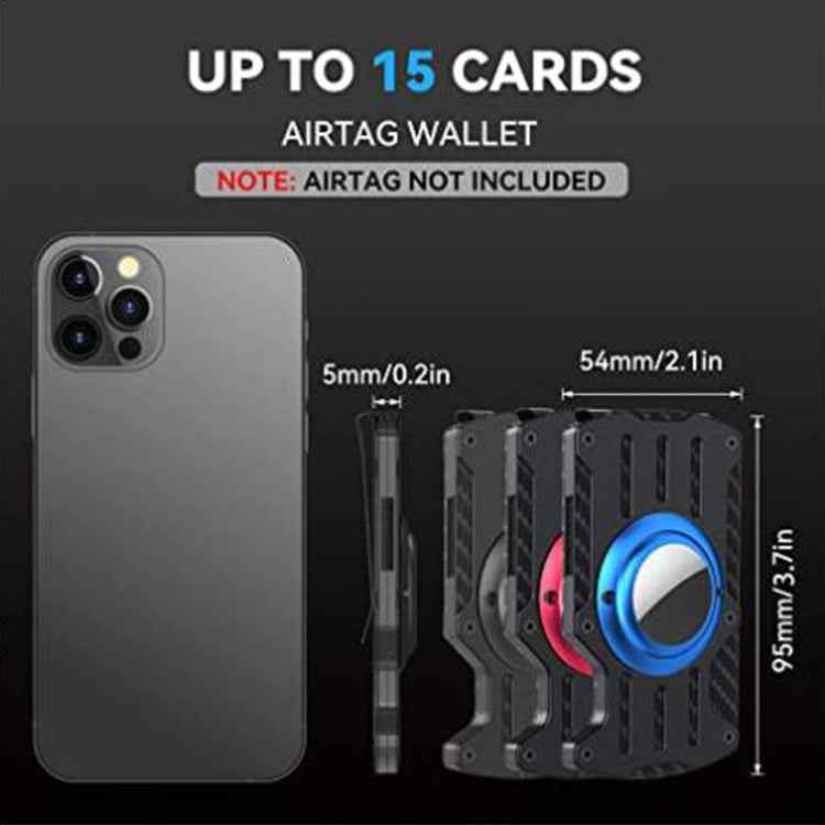 Men Ultra Slim Tracker Card Holder RFID Metal Card Holder for AirTag