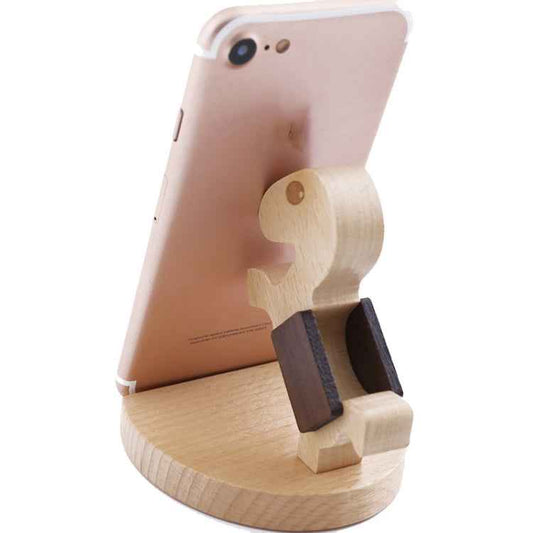 Wooden Mobile Phone Bracket Beech Lazy Mobile Phone Holder,Style: