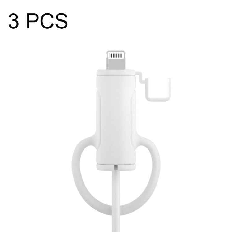 3 PCS Soft Washable Data Cable Silicone Case For Apple, Spec: