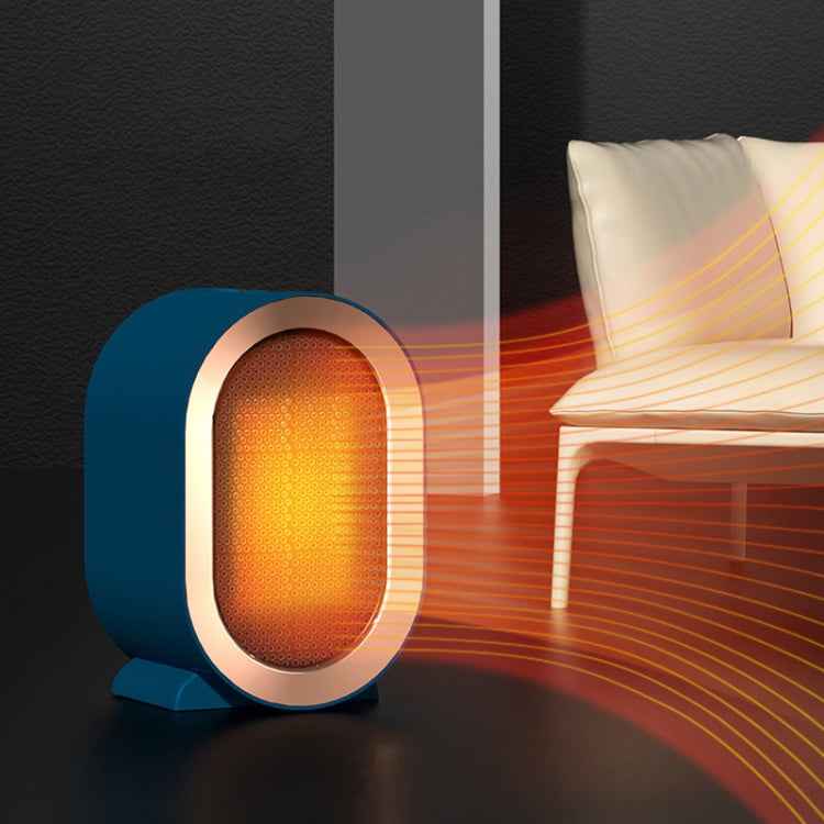 XH-1201 Winter Desktop Small Heater Quiet Fast Heat PTC Electric Heater, US Plug, White, Green, Blue
