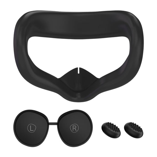 VR Silicone Eye Mask+Lens Protective Cover+Joystick Hat, For Meta Quest 2, Eye Mask+Lens Protective Cover+Joystick Hat (Black), Eye Mask+Lens Protective Cover+Joystick Hat (White), Eye Mask+Lens Protective Cover+Joystick Hat (Gray)                     ...