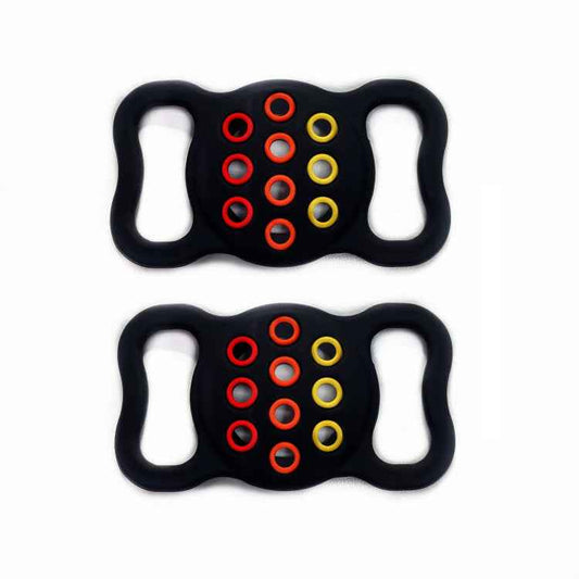 2  PCS Contrast Color Perforated Pet Collar Silicone Cover for AirTag