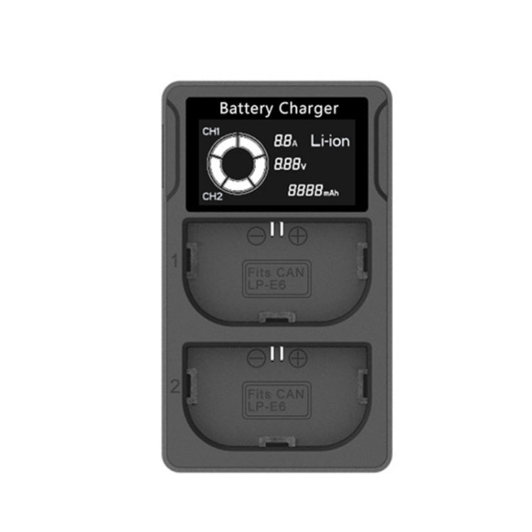 USB LCD Dual Charger Camera Battery Charger