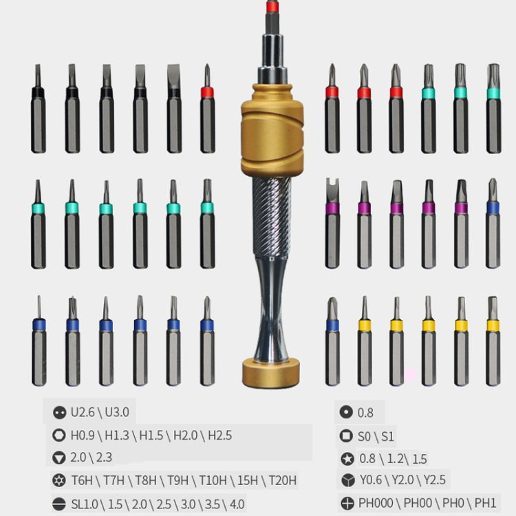 37 In 1 Aluminum Glasses Screwdriver Set Computer Watch Dismantling Repair Tools, 37 in 1