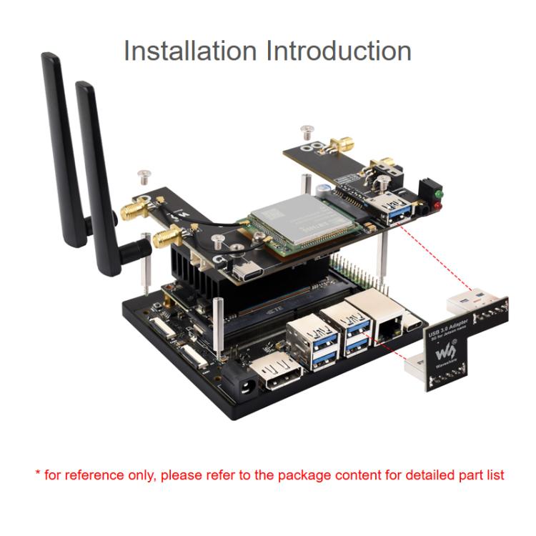 Waveshare SIM7600G-H-M.2 4G Module for Jetson Orin Supports 4G / 3G / 2G Communication And GNSS Positioning, Global Coverage, 32257