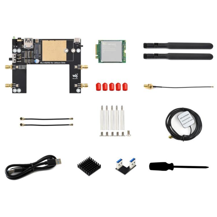 Waveshare SIM7600G-H-M.2 4G Module for Jetson Orin Supports 4G / 3G / 2G Communication And GNSS Positioning, Global Coverage, 32257
