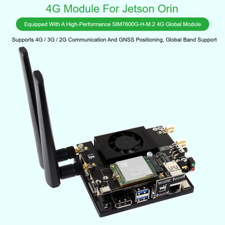 Waveshare SIM7600G-H-M.2 4G Module for Jetson Orin Supports 4G / 3G / 2G Communication And GNSS Positioning, Global Coverage, 32257