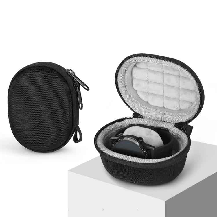 EVA Smartwatch Storage Case Universal Fleece Watch Storage Bag With Carabiner, Black, Blue, Orange