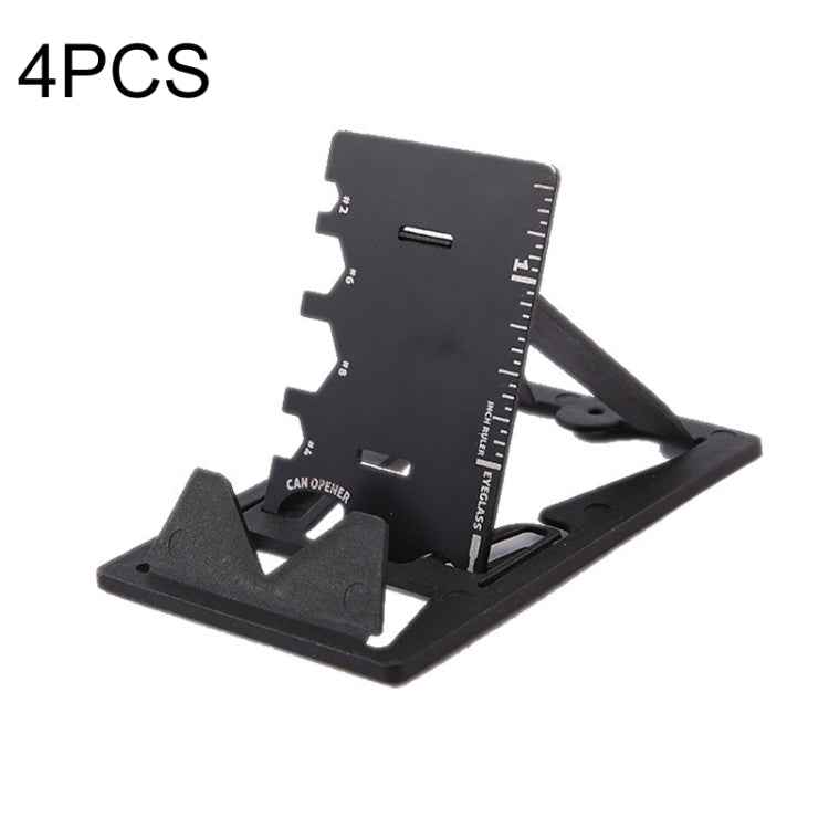 4 PCS Multifunction Folding Mobile Phone Bracket Mini EDC Tool Card Bottle Opener