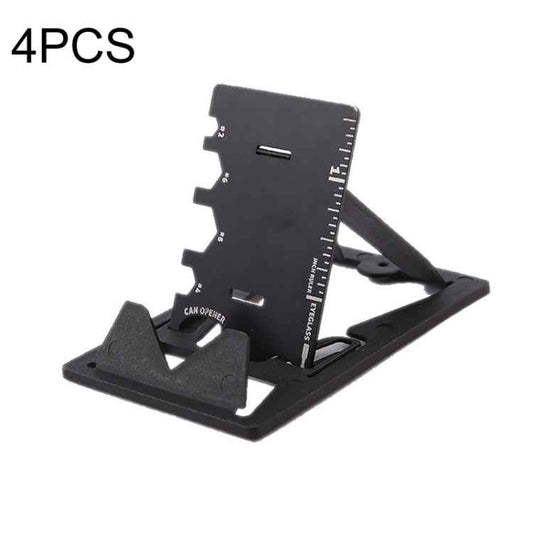 4 PCS Multifunction Folding Mobile Phone Bracket Mini EDC Tool Card Bottle Opener