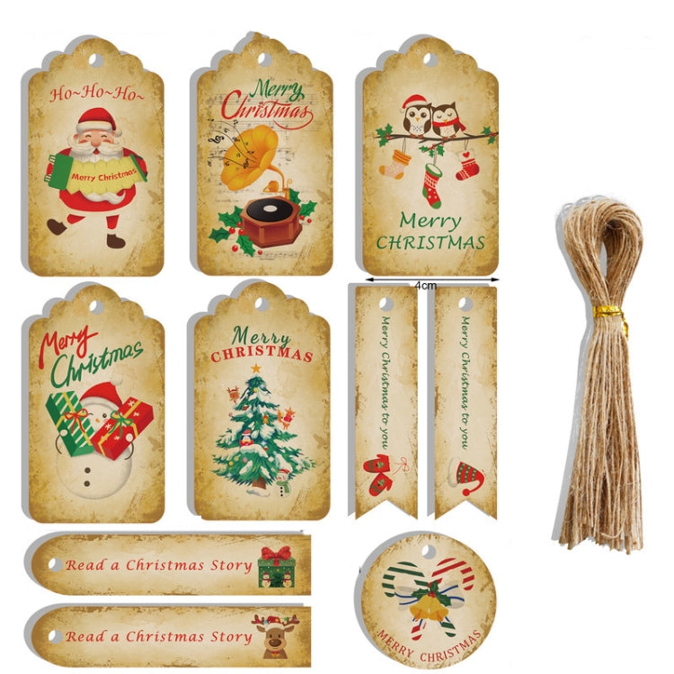 2 Packs 50pcs/set  Christmas Kraft Paper Tags Gift Wrapping Paper Labels, Series 1, Series 2, Series 3, Series 4, Series 5, Series 6, Series 7, Series 8, Series 9, Series 10, Series 11, Series 12, Series 13, Series 14