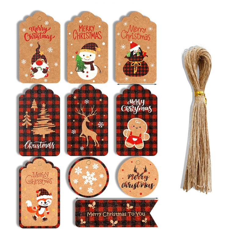 2 Packs 50pcs/set  Christmas Kraft Paper Tags Gift Wrapping Paper Labels, Series 1, Series 2, Series 3, Series 4, Series 5, Series 6, Series 7, Series 8, Series 9, Series 10, Series 11, Series 12, Series 13, Series 14
