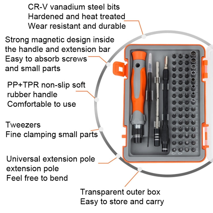 Screwdriver Kit Cell Phone Tablet Disassembly Tools, 64 in 1