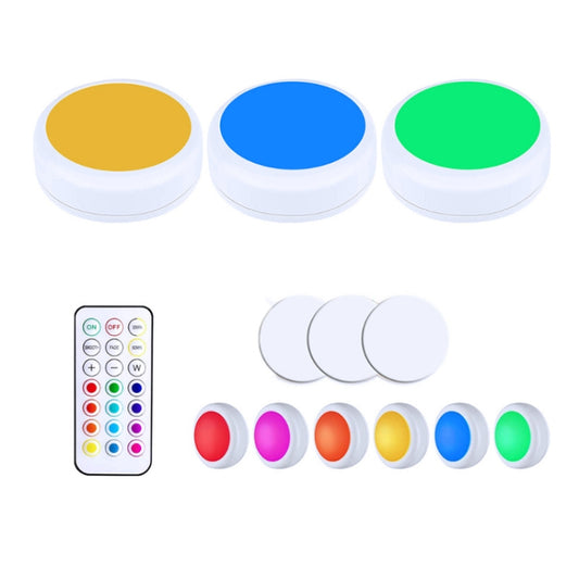 13-colour Night Light RGB Infrared Dimmable Cabinet Light, 3 Lights 1 Remote Control, 6 Lights 2 Remote Control
