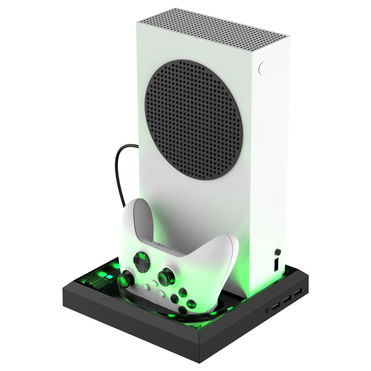 For Xbox Series X S Charging Cooling Fan Base RGB Colorful Light Charger Bracket