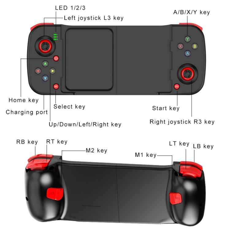 D3 Telescopic BT 5.0 Game Controller For IOS Android Mobile Phone