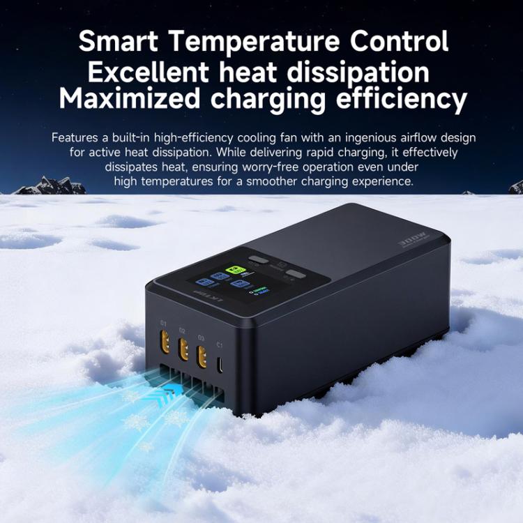 For DJI Matrice 4D / 4TD LKTOP UC363 Digital Display 3-Channel Charging Manager 300W Battery Fast Charger, US Plug, EU Plug