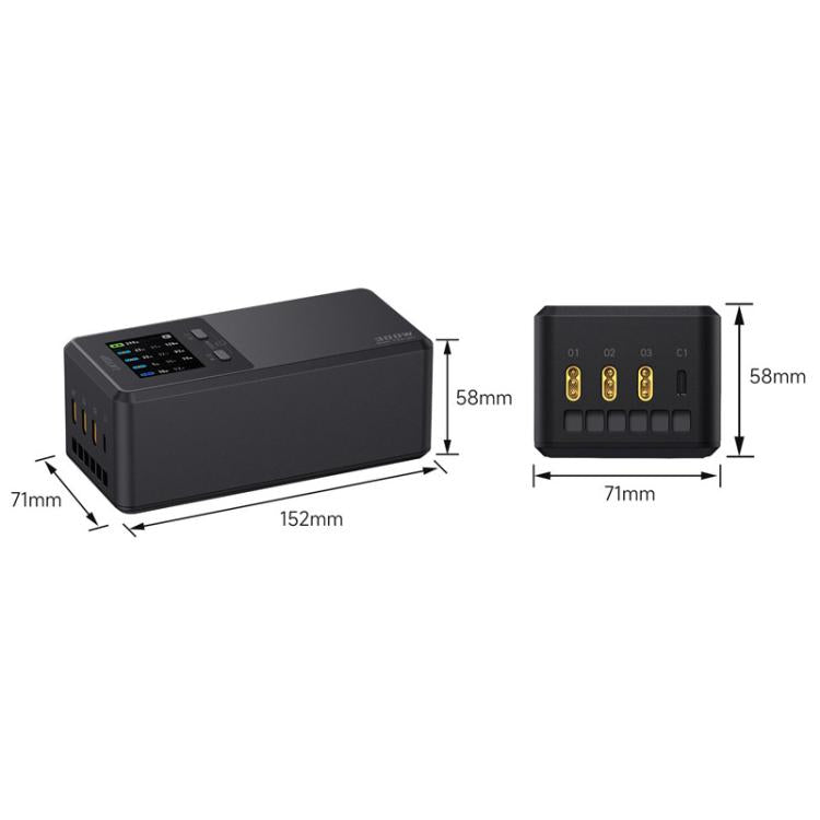 For DJI Matrice 4D / 4TD LKTOP UC363 Digital Display 3-Channel Charging Manager 300W Battery Fast Charger, US Plug, EU Plug