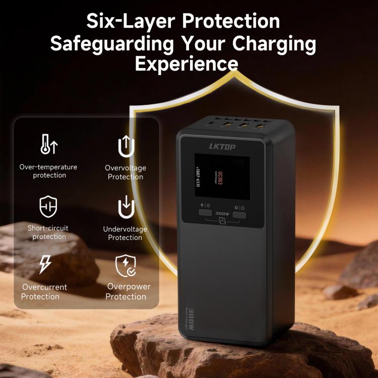 For DJI Matrice 4D / 4TD LKTOP UC363 Digital Display 3-Channel Charging Manager 300W Battery Fast Charger, US Plug, EU Plug