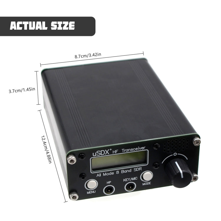 Usdr Usdx + V2 Plus 8 Band SDR Full Mode HF SSB QRP High Frequency Transceiver, Spec: EU Plug, EU Plug, US Plug, No Power Supply