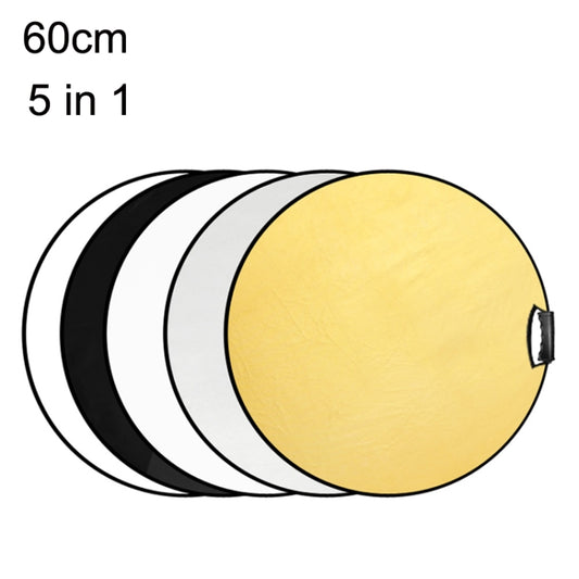 Selens  5 In 1 (Gold / Silver  / White / Black / Soft Light) Folding Reflector Board, Size: 100cm Triangle, 60cm Round, 80cm Round, 110cm Round, 60x90cm, 80x120cm, 120x180cm, 150x200cm, 80cm Triangle, 110cm Triangle