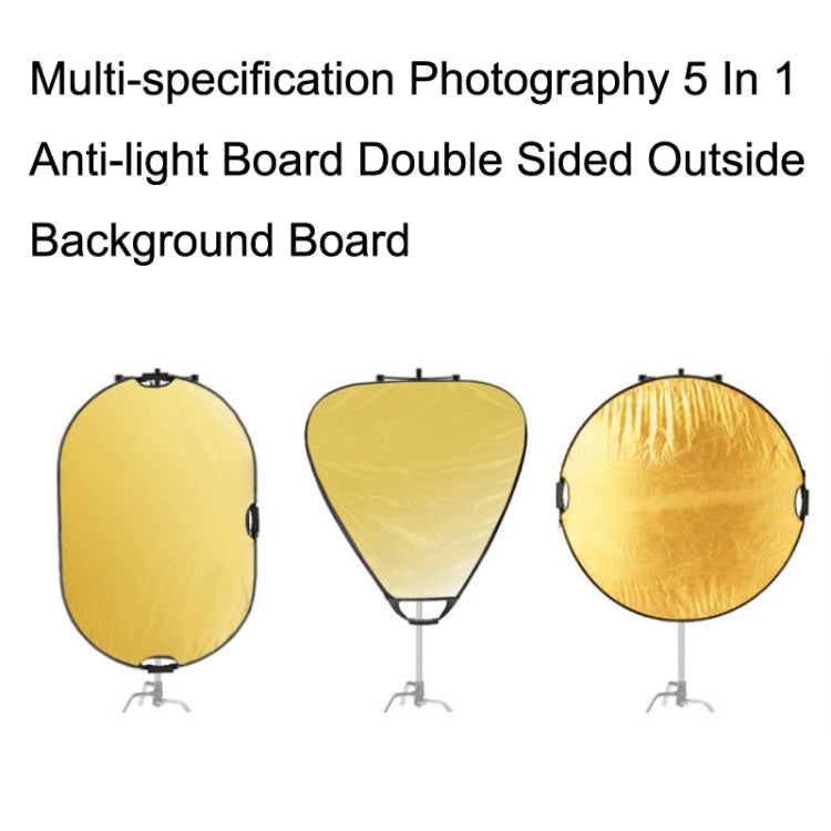 Selens  5 In 1 (Gold / Silver  / White / Black / Soft Light) Folding Reflector Board, Size: 100cm Triangle, 60cm Round, 80cm Round, 110cm Round, 60x90cm, 80x120cm, 120x180cm, 150x200cm, 80cm Triangle, 110cm Triangle