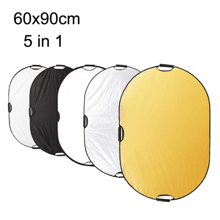 Selens  5 In 1 (Gold / Silver  / White / Black / Soft Light) Folding Reflector Board, Size: 100cm Triangle, 60cm Round, 80cm Round, 110cm Round, 60x90cm, 80x120cm, 120x180cm, 150x200cm, 80cm Triangle, 110cm Triangle