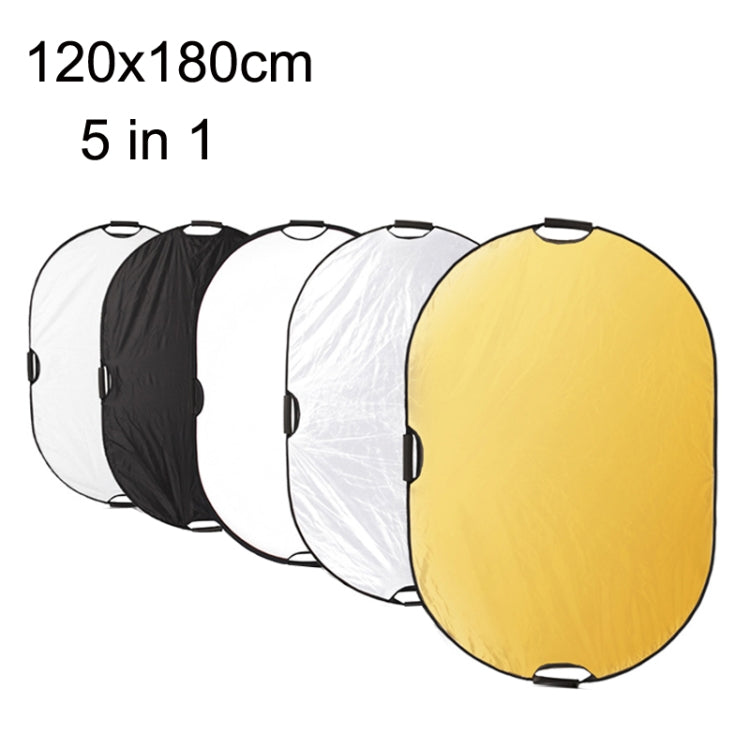 Selens  5 In 1 (Gold / Silver  / White / Black / Soft Light) Folding Reflector Board, Size: 100cm Triangle, 60cm Round, 80cm Round, 110cm Round, 60x90cm, 80x120cm, 120x180cm, 150x200cm, 80cm Triangle, 110cm Triangle