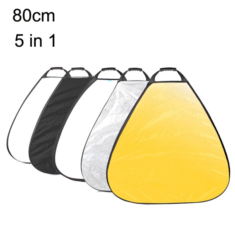 Selens  5 In 1 (Gold / Silver  / White / Black / Soft Light) Folding Reflector Board, Size: 100cm Triangle, 60cm Round, 80cm Round, 110cm Round, 60x90cm, 80x120cm, 120x180cm, 150x200cm, 80cm Triangle, 110cm Triangle