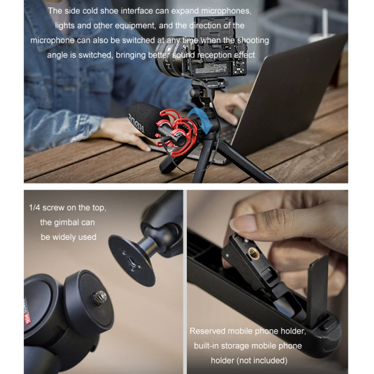 PGYTECH Camera Mobile Phone Desktop Pan Tilt Handheld Tripod, Black, White, Only Tripod, Remote Control Set, Remote control M1