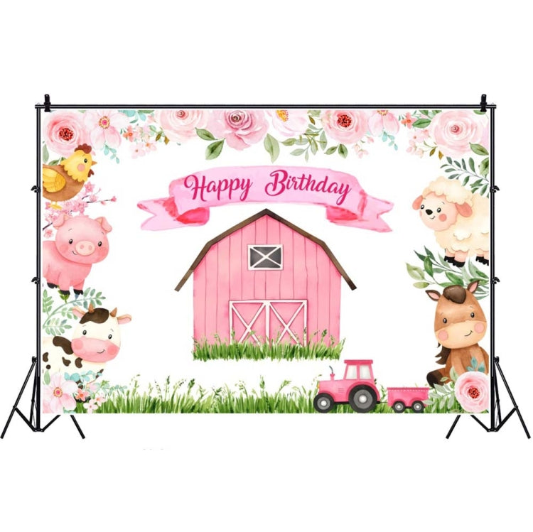 1.5m X 1m Cartoon Farm Animals Photography Backdrop Birthday Party Background Decoration
