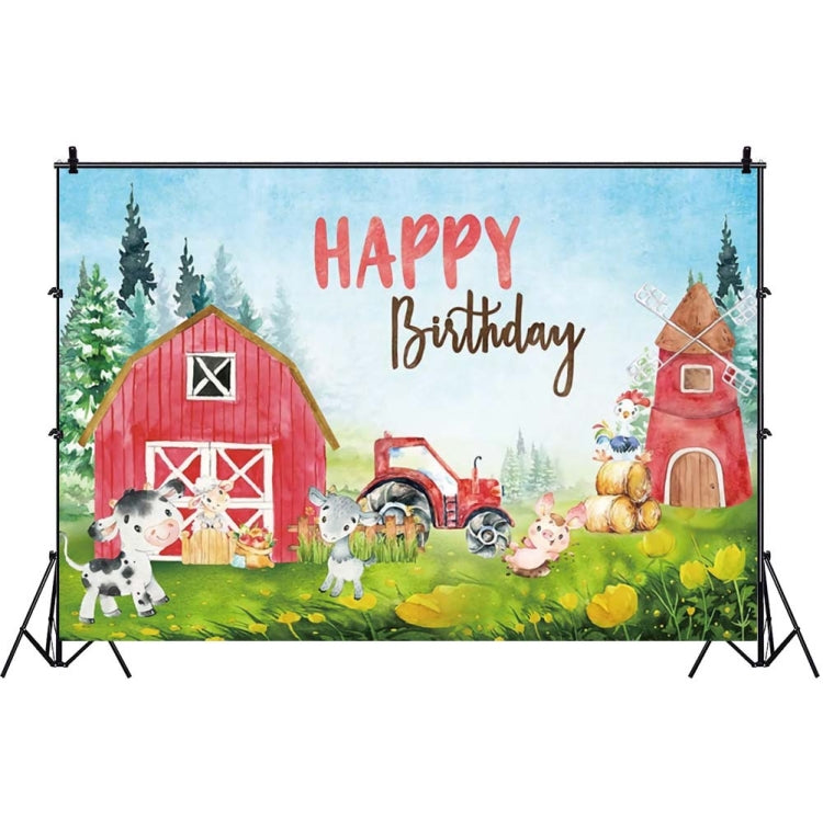 1.5m X 1m Cartoon Farm Animals Photography Backdrop Birthday Party Background Decoration