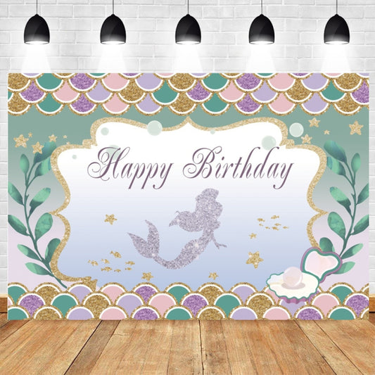 120 x 80cm Mermaid Happy Birthday Photography Background Cloth, 120 x 80cm (12002575), 120 x 80cm (12009595), 120 x 80cm (12009608), 120 x 80cm (12009768), 120 x 80cm (12101789), 120 x 80cm (12101996), 120 x 80cm (11401122), 120 x 80cm (12010125)